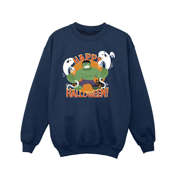 Marvel Girls Hulk Happy Halloween Sweatshirt 9-11 år Marinblå Navy Blue 9-11 Years