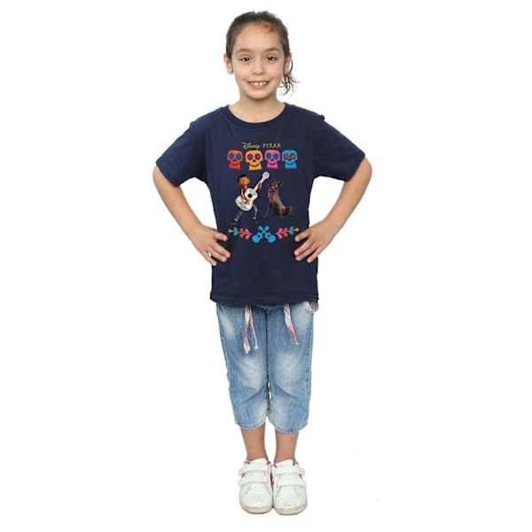 Coco Girls Miguel Logo Bomull T-shirt 7-8 år Marinblå Navy Blue 7-8 Years
