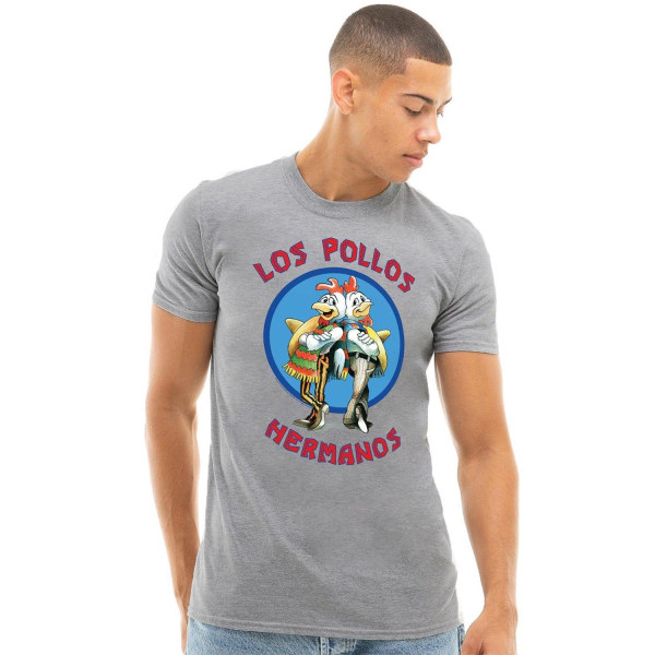 Breaking Bad Mens Los Pollos Emblem Heather T-Shirt L Sports Gr Sports Grey L