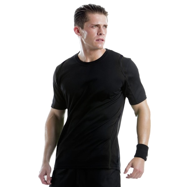 Gamegear® Cooltex® Kortärmad T-shirt / Herr Sportkläder S Svart Black/Black S