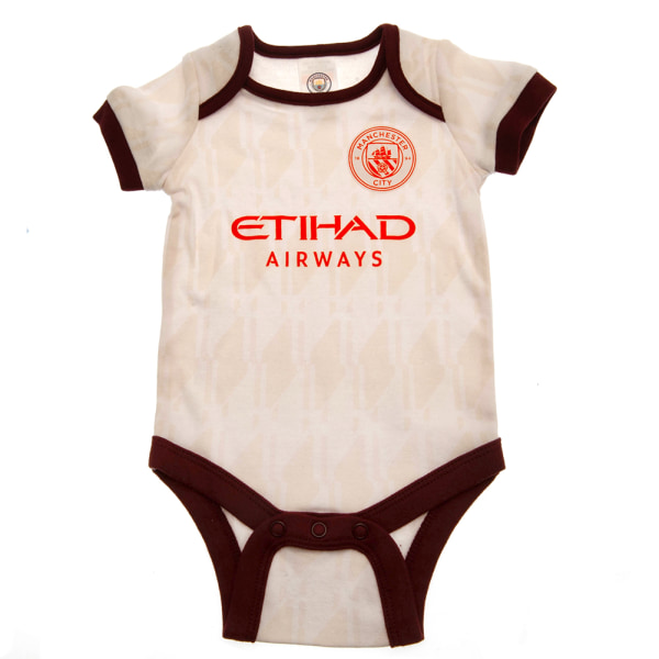 Manchester City FC Baby 2023/2024 Bodysuit (paket med 2) 0-3 Mont Blue/Cream/Brown 0-3 Months
