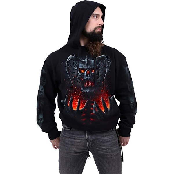 Spiral Direct Unisex Adult Death Embers Hoodie M Svart Black M