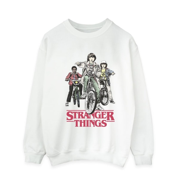 Netflix Män Stranger Things Retro Bikers Sweatshirt XXL Vit White XXL