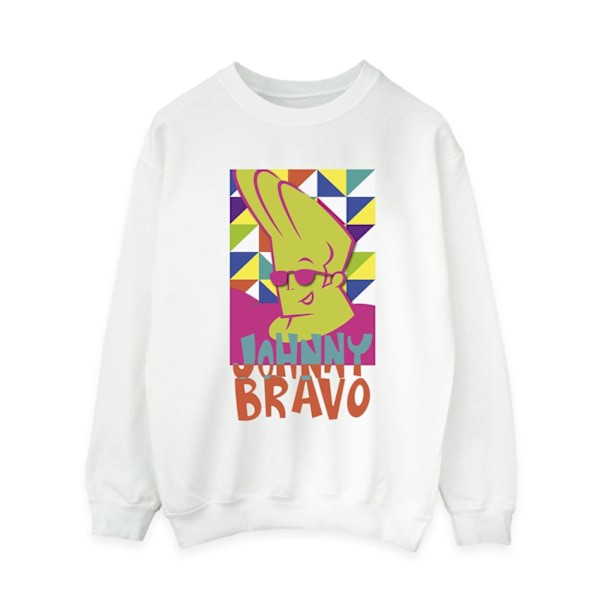 Johnny Bravo Dam/Damer Multi Triangles Pop Art Sweatshirt M White M