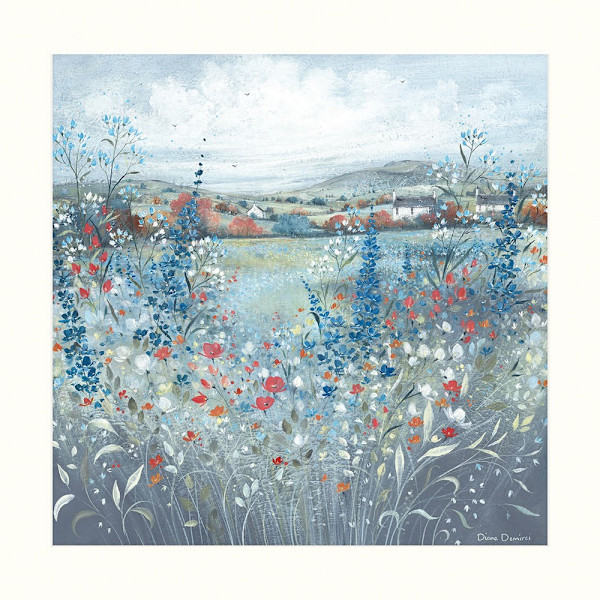 Diane Demirci Memories Of Summer Print 40cm x 40cm Grå/Blå/Vit Grey/Blue/White 40cm x 40cm