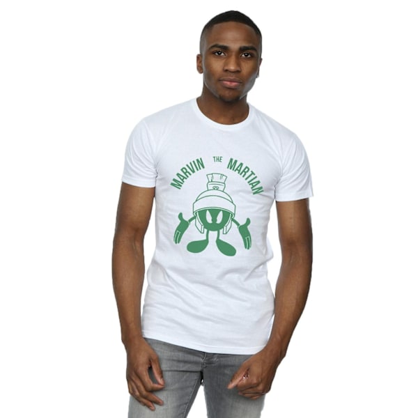Looney Tunes Herr Marvin The Martian Stor Huvud T-shirt M Vit White M