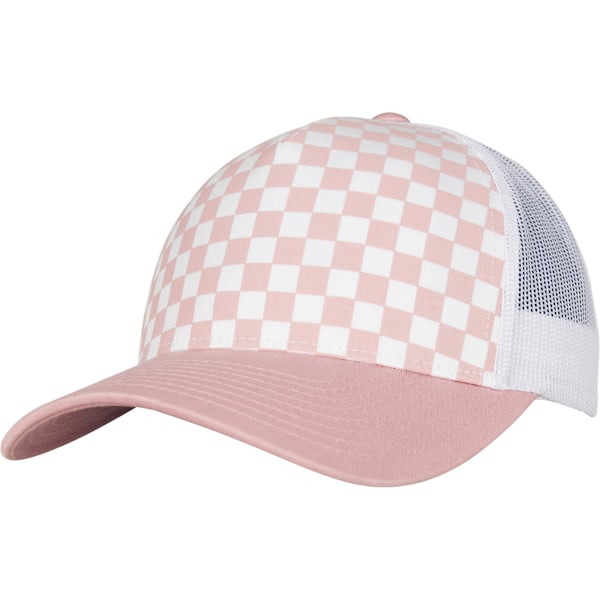 Flexfit by Yupoong Checkerboard Retro Trucker Cap One Size Ljus Light Rose/White One Size