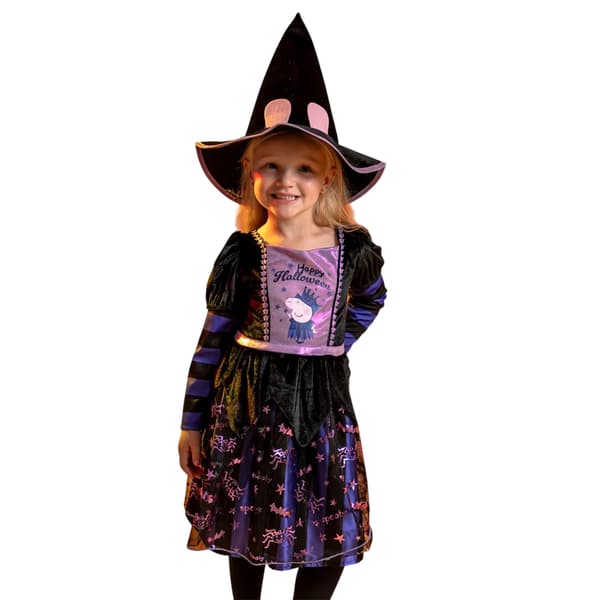 Greta Gris Häxdräkt i polyester för flickor 3-4 år lila Purple 3-4 Years