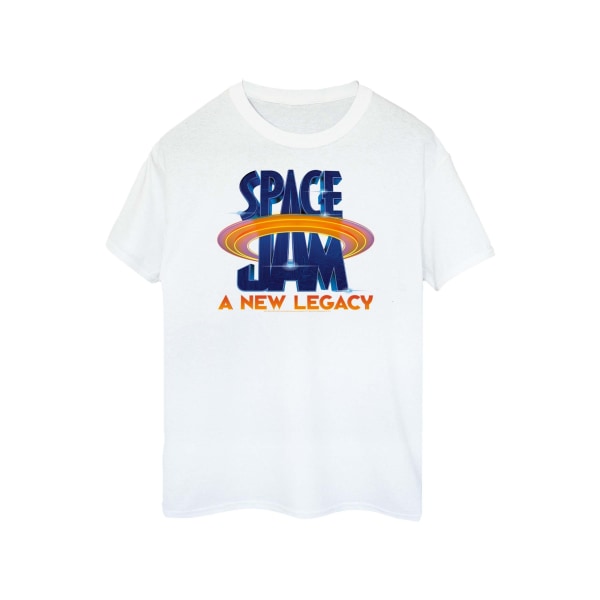 Space Jam: A New Legacy Womens/Ladies Movie Logo Cotton Boyfrie White S
