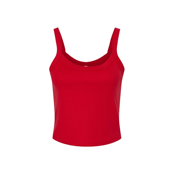 Bella + Canvas Dam/Dam Micro-Rib Spaghetti Strap Tank Top Solid Red 10 UK - 12 UK