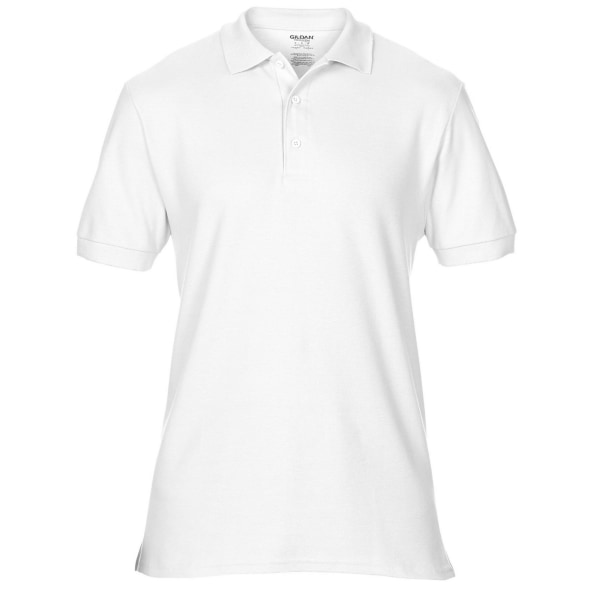 Gildan Herr Premium Double Piqué Polo Shirt XXL Vit White XXL