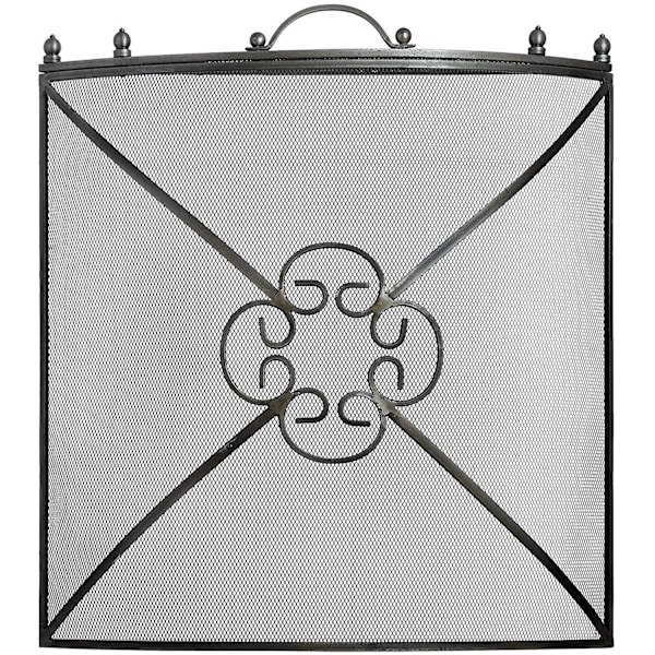 Hill Interiors Mesh Fireguard i antik pewter-effekt finish 6 Silver/Black/Grey 61 x 61 x 13.5cm