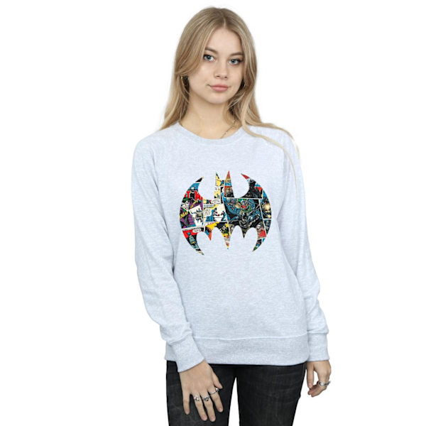 DC Comics Dam/Kvinnor Batman Serietidning Logotyp Sweatshirt XL Sp Sports Grey XL