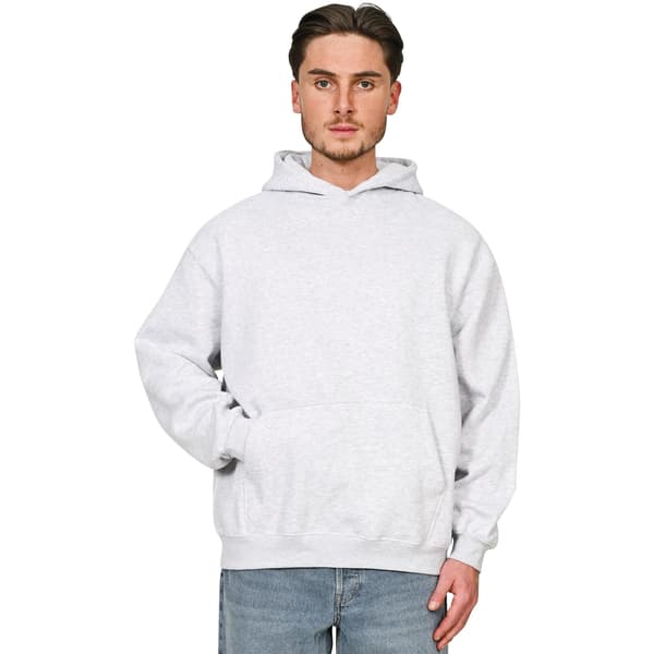 Casual Classics Unisex Vuxen Premium Kammad Bomull Oversized Huvtröja Ash Grey XS