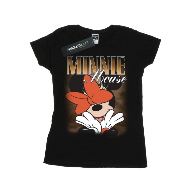 Disney Dam/Dam Minnie Mouse Bow Montage T-shirt i bomull M Black M