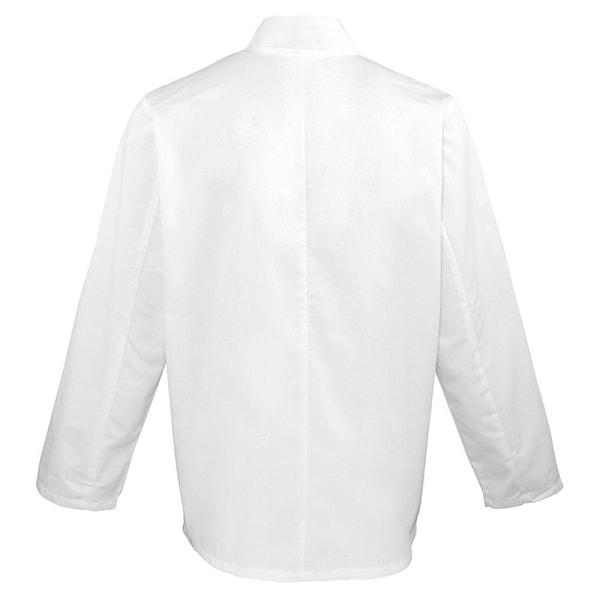 Premier Mens Coolchecker Långärmad Kockjacka XL Vit White XL