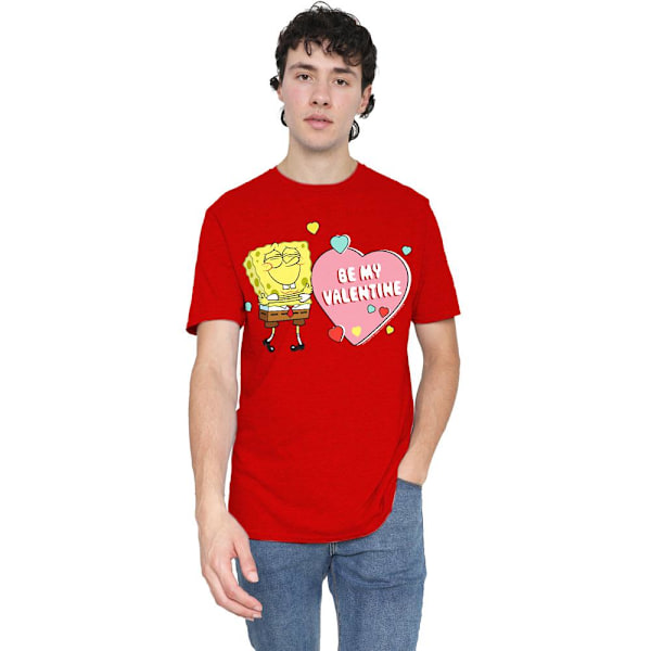 SvampBob Fyrkant Unisex Vuxen Be My Valentine T-Shirt XXL Red XXL