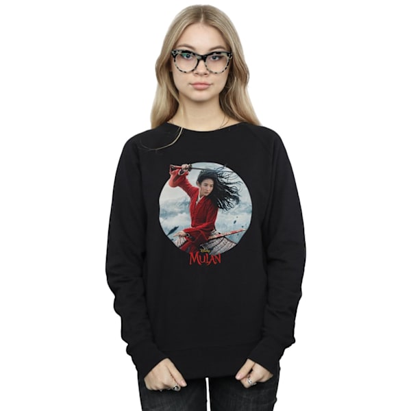 Disney Dam/Damer Mulan Film Svärd Affisch Sweatshirt XL Svart Black XL
