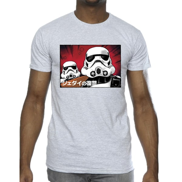 Star Wars Stormtrooper japansk T-shirt för män 4XL Sports Grey Sports Grey 4XL