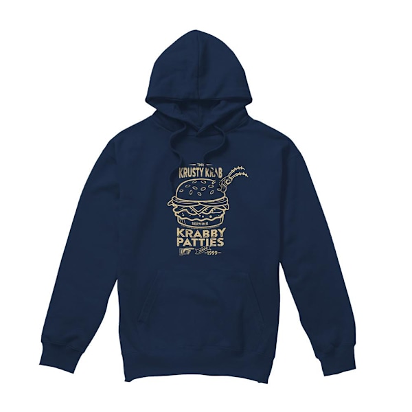 SvampBob Fyrkant Herr The Krusty Krab Shock Mono Hoodie XL Navy XL
