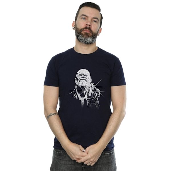 Avengers Infinity War Thanos Fiercest Bomull T-shirt M Nav Navy Blue M