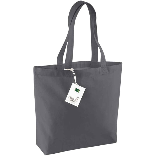 Westford Mill Organic Cotton 16L Shopper Bag One Size Graphic G Graphic Grey One Size