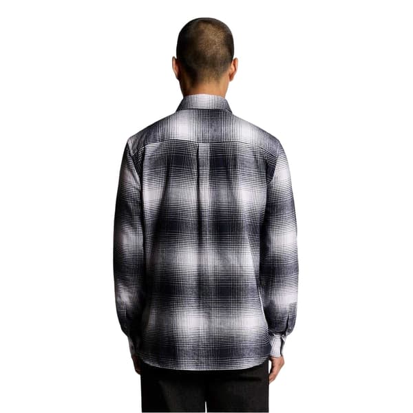 Lyle & Scott Herrskjorta i flanell S Night Sky/Vit Night Sky/White S