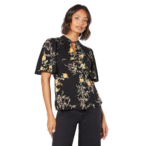 Dorothy Perkins Blus för Kvinnor/Dam med Twist-Halsring, Storlek 12 UK, Svart Black 12 UK