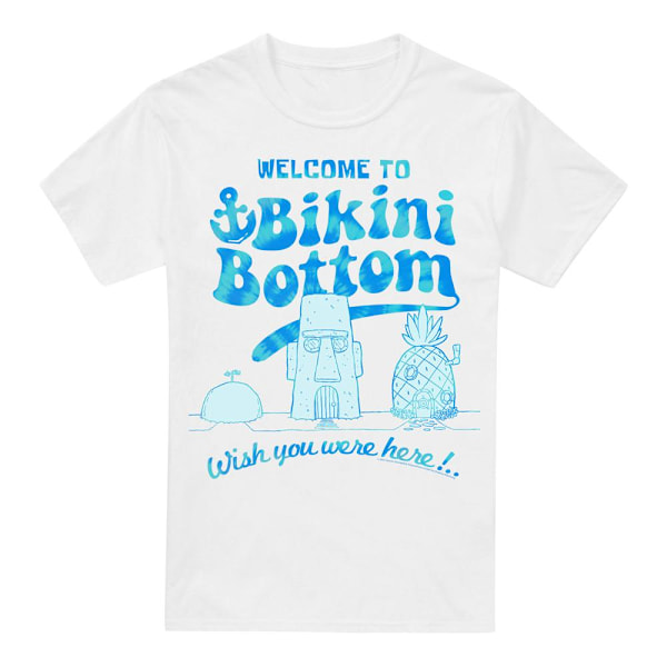 SvampBob Fyrkant Herr Bikini Bottom Welcome T-Shirt XXL Wh White XXL