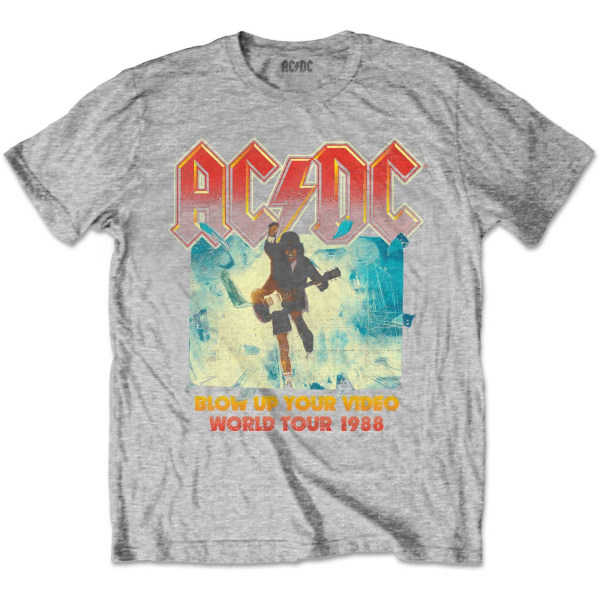 AC/DC barn/barn Blow Up Your Video Heather T-shirt 11-12 Y Grey 11-12 Years