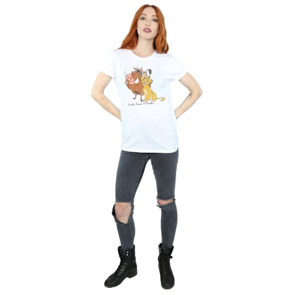 The Lion King Dam/Damer Classic Simba Timon & Pumba Bomull White 3XL