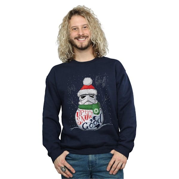 Star Wars Stormtrooper Up To Snow Good Sweatshirt M Navy B Navy Blue M