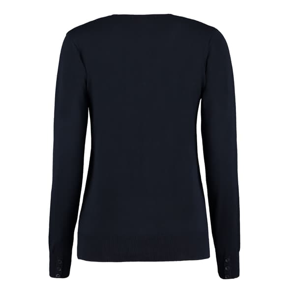 Kustom Kit Dam/Damer Arundel V-ringad långärmad kofta 1 Navy 16 UK