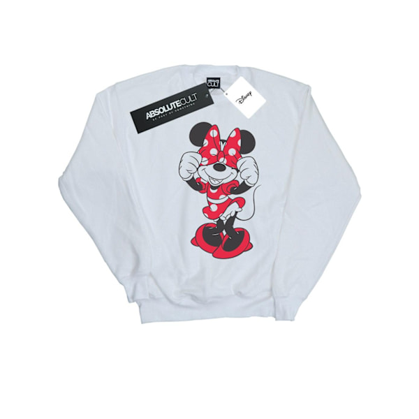 Disney Dam/Kvinnor Minnie Mouse Rosett Ögon Sweatshirt M Vit White M