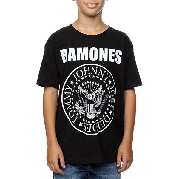 Ramones barn-/barn Presidential Seal bomull T-shirt 7-8 Ja Black 7-8 Years