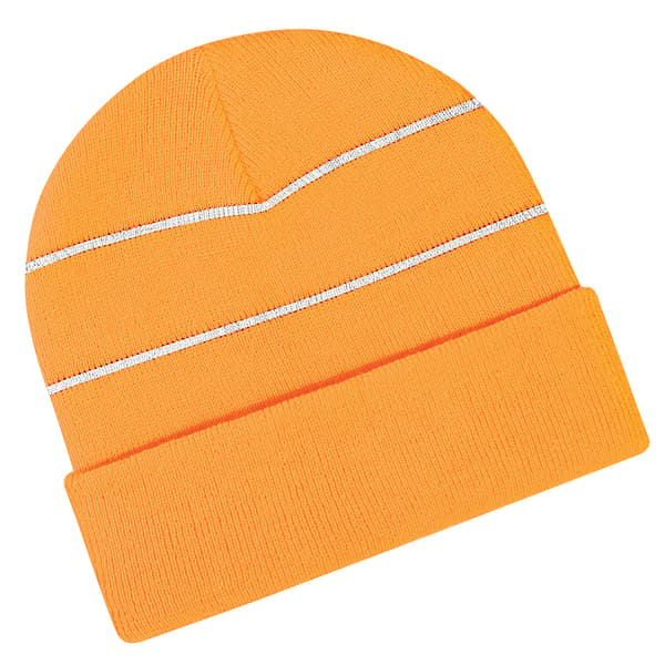 Beechfield Enhanced-viz Hi-Vis stickad vintermössa One Size Oran Orange (Fluorescent) One Size