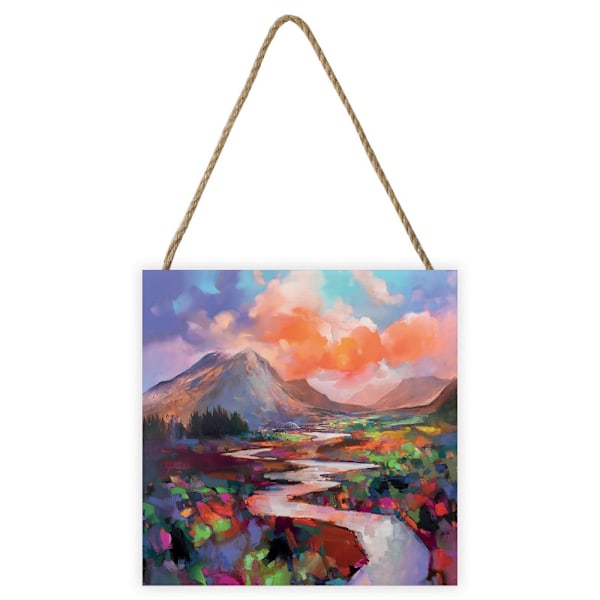 Scott Naismith Etive Flow Träblock 20cm x 20cm Flerfärgad Multicoloured 20cm x 20cm