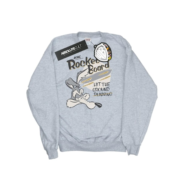 Looney Tunes Mens Wile E Coyote Rocket Board Sweatshirt S Sport Sports Grey S