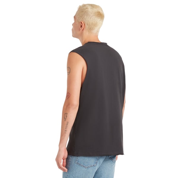 Amplified Mens Line Art Queen Vest Top M Charcoal Charcoal M