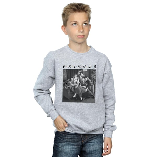 Friends Boys Svartvit Foto Sweatshirt 12-13 År Sport Sports Grey 12-13 Years