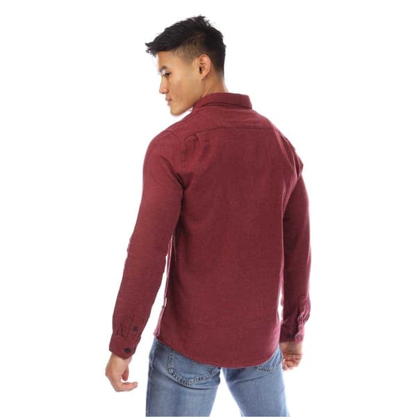 Peter Werth Herrskjorta med krage M Vinröd Burgundy M