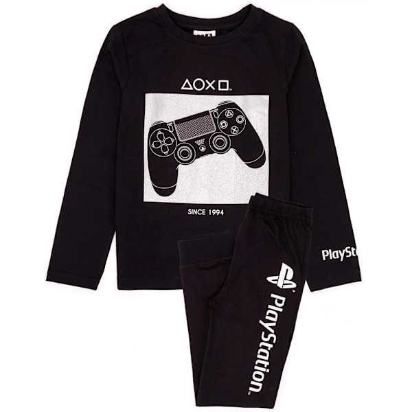 Playstation Boys Game Controller Lång Pyjamas Set 5-6 År Svart Black/White 5-6 Years