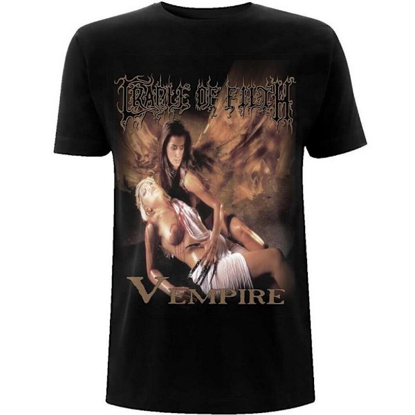 Cradle Of Filth Unisex V-ringad bomullströja i storlek M, svart Black M