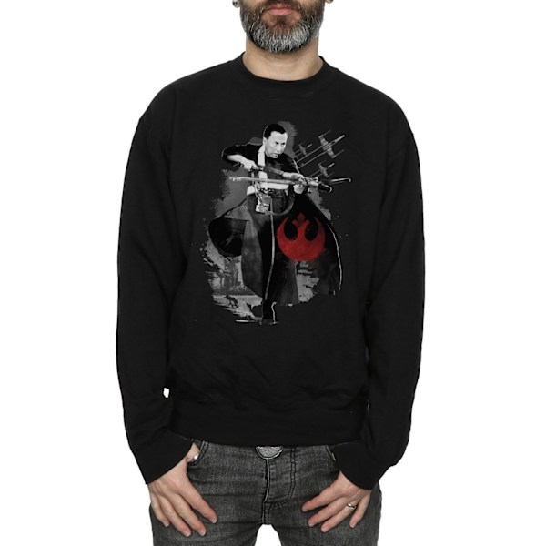 Star Wars Mens Rogue One Aiming Chirrut Sweatshirt XXL Svart Black XXL