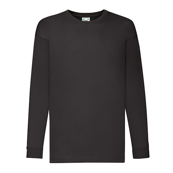 Fruit of the Loom Barn/Barn Value Langärmad T-shirt 3-4 Black 3-4 Years