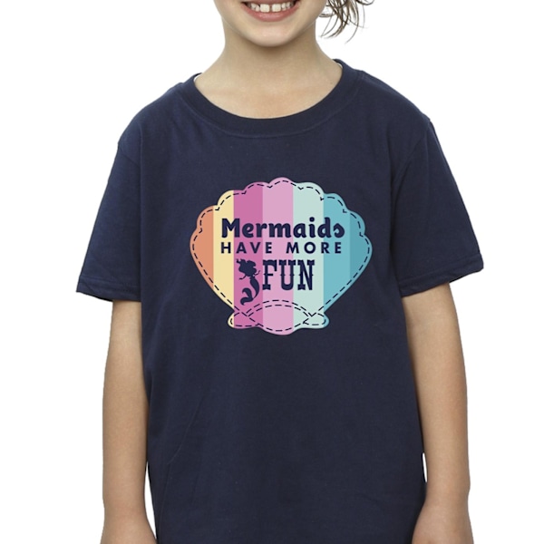 Disney Girls The Little Mermaid Fun Bomull T-shirt 9-11 år N Navy Blue 9-11 Years