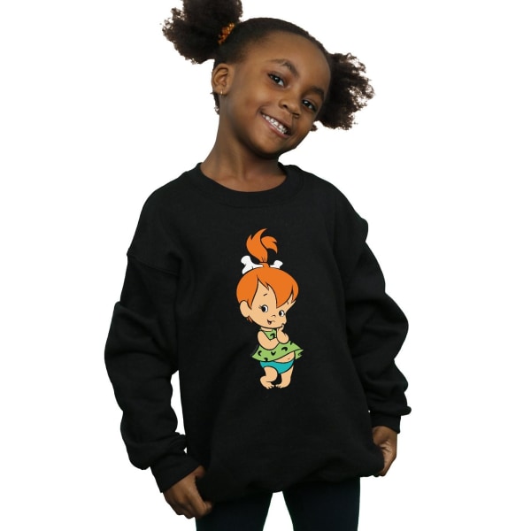 The Flintstones Girls Pebbles Flintstone Sweatshirt 9-11 år Black 9-11 Years
