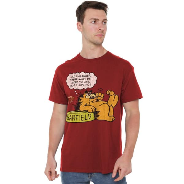Garfield Herr Ät & Sov T-Shirt S Kardinalröd Cardinal S