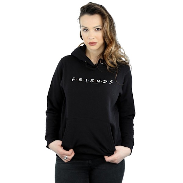 Friends Dam Hoodie med Logotyp i Bomull XXL Svart Black XXL