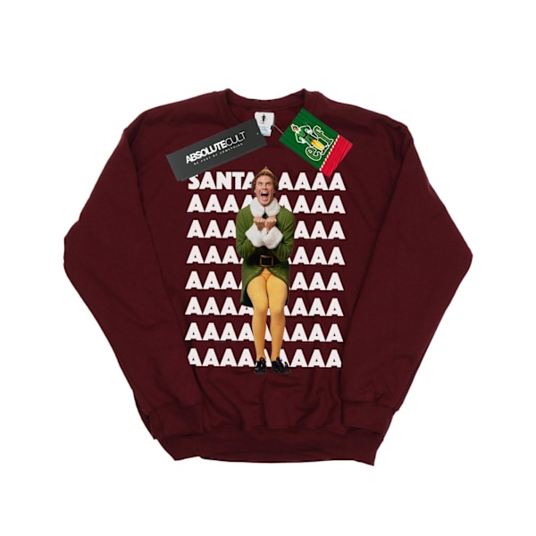 Elf Flickor Buddy Santa Scream Sweatshirt 9-11 År Bourgogne Burgundy 9-11 Years